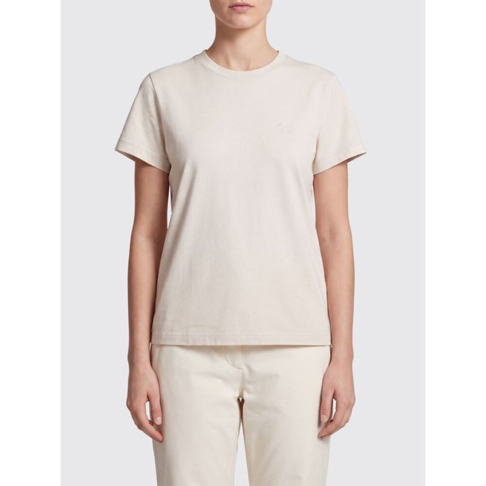 Y-3 Women Y-3 Crewneck Short-Sleeved Cotton T-Shirt With Tone-On-Tone Logo